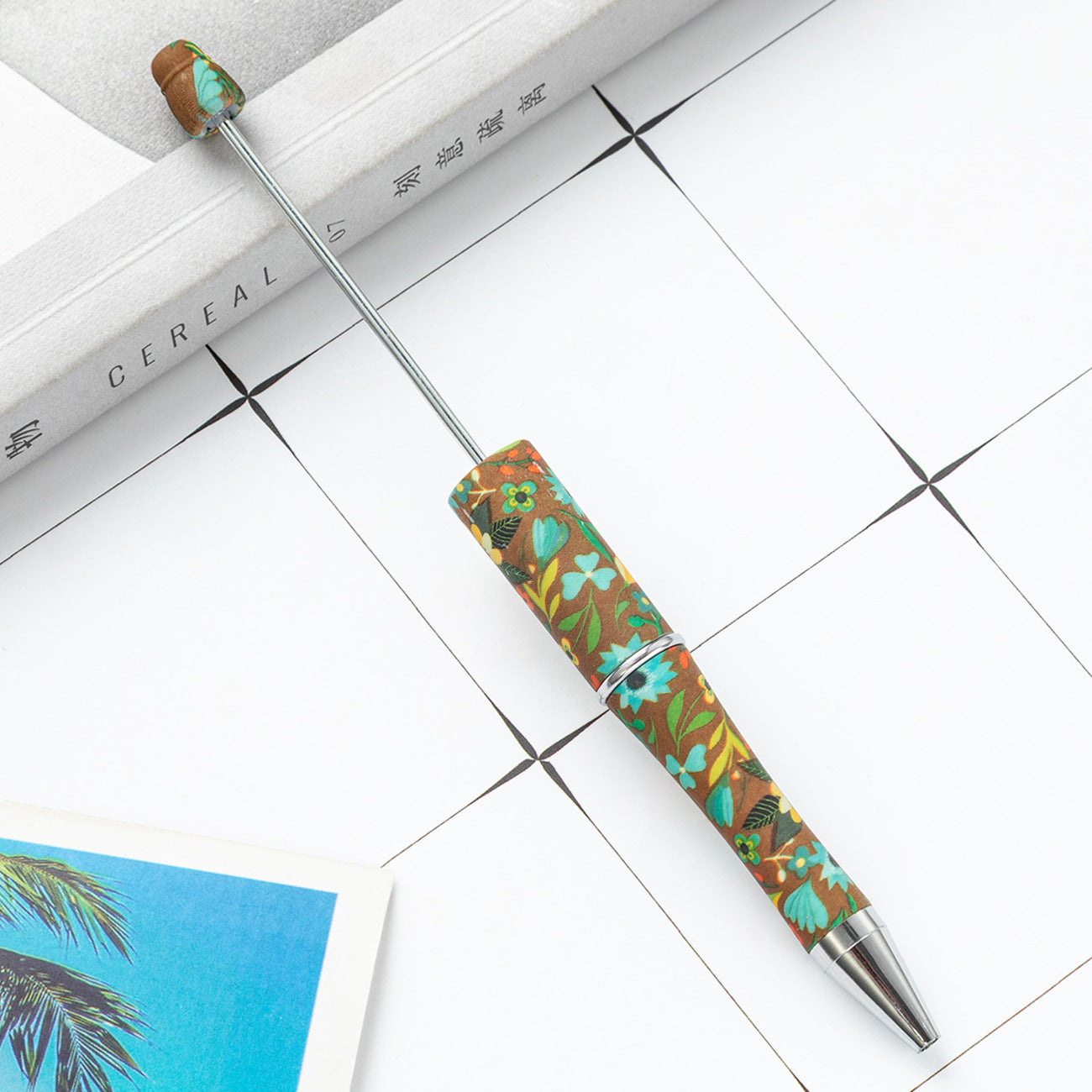 Wholesale Beadable Pens Cow Print Leopard Print Christmas Plastic Pen DIY for Beaded